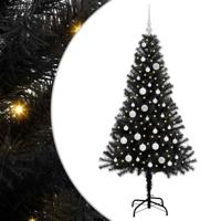 VidaXL Kerstboom met 150 led met standaard zwart 150 cm pvc - thumbnail