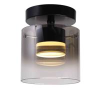 Highlight PlafondlampSalerno zwart met smoke glas - P6427.01 - thumbnail
