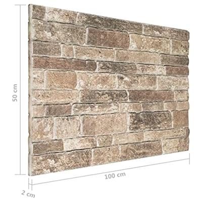 10 st Wandpanelen 3D meerkleurige baksteen EPS - thumbnail