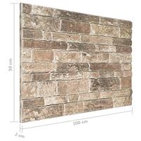 10 st Wandpanelen 3D meerkleurige baksteen EPS - thumbnail