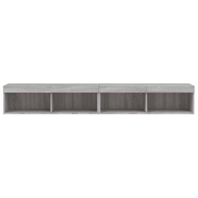 Tv-meubels met LED-verlichting 2 st 100x30x30 cm grijs sonoma