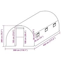 Kashoes vervangend (13,5 m²) 3x4,5x2 m transparant - thumbnail