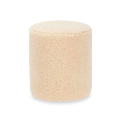 Poef Gift Decor Beige Stof Hout MDF