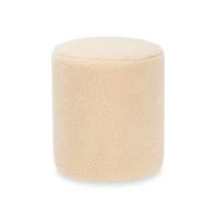 Poef Gift Decor Beige Stof Hout MDF - thumbnail