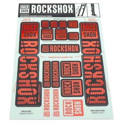 ROCKSHOX decor set decal set red