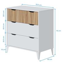 Ladenkast Forés Wit Natuurlijk 70,5 X 40 X 76 CM - thumbnail