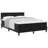 Boxspringbed met matras fluweel zwart 140x190 cm - thumbnail