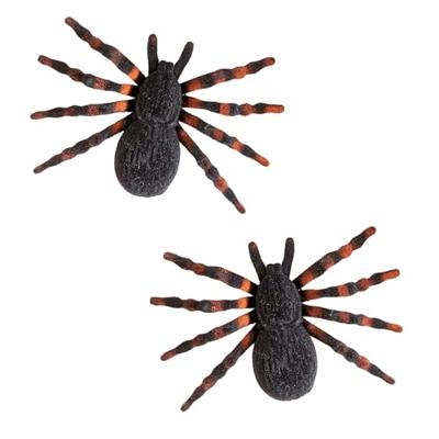 2 fluwelen spinnen 10cm