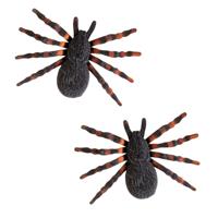 2 fluwelen spinnen 10cm - thumbnail