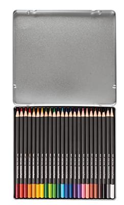 24 Aquarelpotloden Eberhard Faber in bliketui - thumbnail