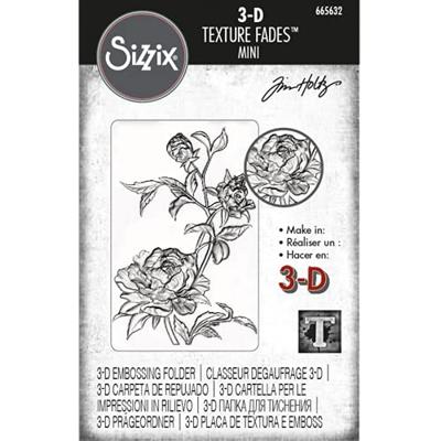 Sizzix • tim holtz 3-d texture fades embossing folder mini roses