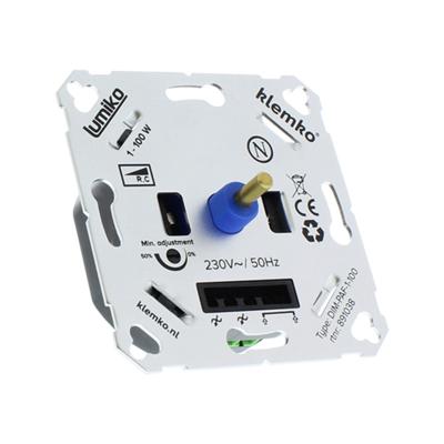 Klemko LED dimmer inbouw DIM-PAF-1-100 W geschikt voor hotelschakeling 891038