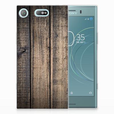 Sony Xperia XZ1 Compact Bumper Hoesje Steigerhout Sony Xperia XZ1 Compact Bumper Hoesje Steigerhout