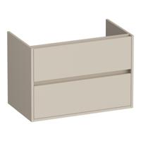 Brauer Adore - Onderkast - 80 cm - met 2 Softclose Lades Greeploos en 1 Sifon Uitsparing - Mat Beige - thumbnail