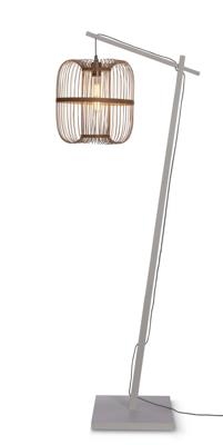 GOOD&MOJO Vloerlamp 'Hokkaido' Bamboe, 176cm, kleur Wit/Naturel GOOD&MOJO Vloerlamp 'Hokkaido' Bamboe, 176cm, kleur Wit/Naturel