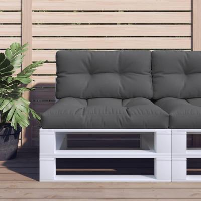 VidaXL Palletkussen 70x40x12 cm stof antracietkleurig VidaXL Palletkussen 70x40x12 cm stof antracietkleurig