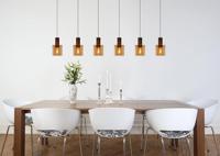 Lucide TOLEDO - Hanglamp - Ø 20 cm - 3xE27 - Amber - thumbnail