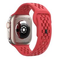 By Qubix - Ultimate Sport Edition bandje - Rood - Compatible met Apple Watch 44mm / 45mm / 46mm / 49mm - Compatible Apple watch bandjes - thumbnail
