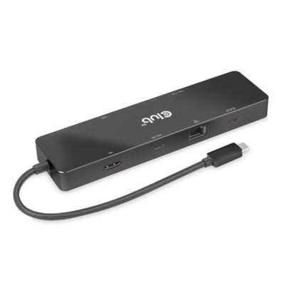 Club 3D usb-c 3.2 gen2 6-in-1 dual displays portable dock dockingstation (zwart)