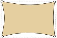 LIVARNO Schaduwdoek 300 x 200 cm (Beige) - thumbnail