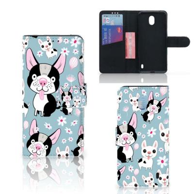 Nokia 1 Plus | Telefoonhoesje | Met pasjeshouder | Hondjes