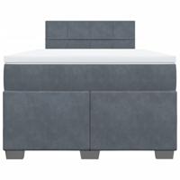 Boxspring met matras fluweel donkergrijs 160x200 cm - thumbnail