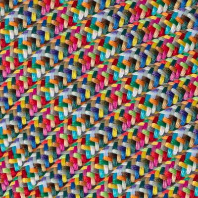 Textiel Kabel - 1 meter lang - Gekleurd - Strijkijzersnoer 3 x 0,75 mm met aardingsgeleider - met textielmantel - pendelleiding lampkabel - Accessoires voor lampen - Binnen gebruik