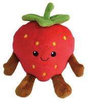 JEMINI Fruity 's doos met 6 zachte pluchen groenten en fruit +/- 17 cm - thumbnail