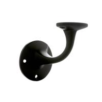 De Oude Deurklink Trapleuning houder zwart vlak - opschroevend - thumbnail