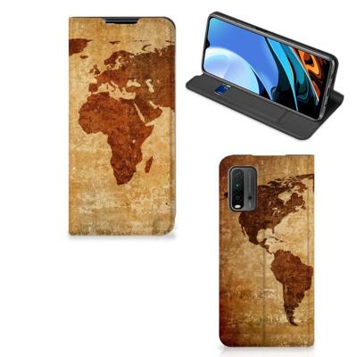 Xiaomi Poco M3 | Redmi 9T | Book Cover | Wereldkaart Xiaomi Poco M3 | Redmi 9T | Book Cover | Wereldkaart