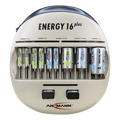 Ansmann Energy 16 plus Batterijlader NiCd, NiMH AAA (potlood), AA (penlite), C (baby), D (mono), 9 V (blok) Ansmann Energy 16 plus Batterijlader NiCd, NiMH AAA (potlood), AA (penlite), C (baby), D (mono), 9 V (blok)