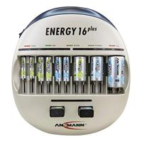 Ansmann Energy 16 plus Batterijlader NiCd, NiMH AAA (potlood), AA (penlite), C (baby), D (mono), 9 V (blok) - thumbnail