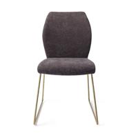 Jesper Home Eetkamerstoel 'Ikata' Slide Gold, kleur Almost Black - thumbnail