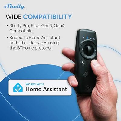 Shelly Blu Remote Control ZB black Afstandsbediening ZigBee, Bluetooth Shelly Shelly Blu Remote Control ZB black Afstandsbediening ZigBee, Bluetooth Shelly