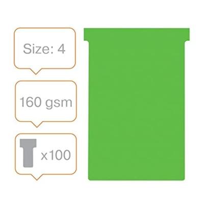 Nobo T-planbordkaarten index 4, ft 180 x 124 mm, groen