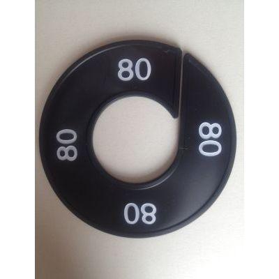Maatring 9cm zwart/wit 80