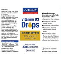Lamberts Vitamine D3 Druppels - thumbnail