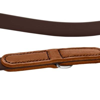 HUNTER Verstelbare hondenlijn Wolmar, chocoladebruin/cognac, Maat: 16/200