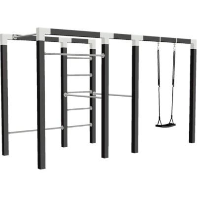 Outdoor Fitnesstoestel Zwart Hout - Model 3
