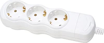 Kopp tafelcontactdoos 3-voudig 45gr RA wit zonder snoer Kopp tafelcontactdoos 3-voudig 45gr RA wit zonder snoer