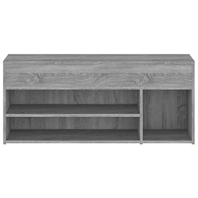 VidaXL Schoenenbank 105x30x45 cm bewerkt hout grijs sonoma eikenkleur