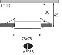 Paulmann LED-inbouwlamp voor badkamer Set van 3 stuks 18 W Aluminium (gedraaid) - thumbnail