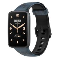 By Qubix - Siliconen bandje met print - Grijsblauw - Compatible met Xiaomi Smart band 7 Pro - Compatible Xiaomi bandje - thumbnail
