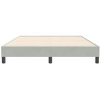 Bedframe zonder matras 160x210 cm fluweel lichtgrijs - thumbnail
