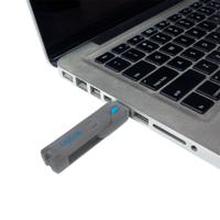 LogiLink AU0045 USB-A-poortslot Set van 8 stuks Zilver, Blauw Sleutelslot Incl. 1 sleutel - thumbnail