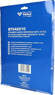 Brilliant Tools BT542010 Set schraperhaken, 9-delig