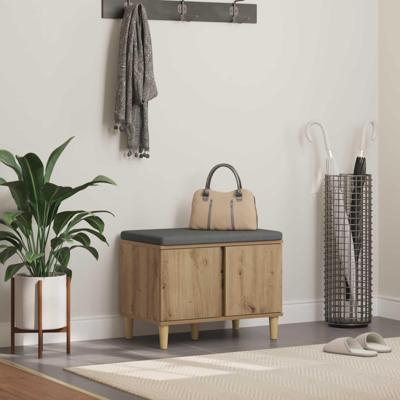 Halbank met kussen met opslag Artisan Eiken 60 x 38 x 46 cm