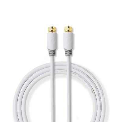 Nedis Satelliet- en Antennekabel | F-Male naar F-Male | 1 m | Wit | 1 stuks - CSBW41000WT10 CSBW41000WT10 Nedis Satelliet- en Antennekabel | F-Male naar F-Male | 1 m | Wit | 1 stuks - CSBW41000WT10 CSBW41000WT10