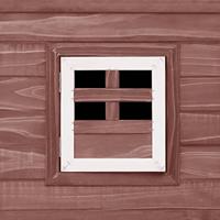 Kippenhok met nachthok hout bruin - thumbnail