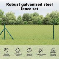 VidaXL Afrasteringspaal groen 10 x 0,8 m (60 x 60 mm gaas) - thumbnail